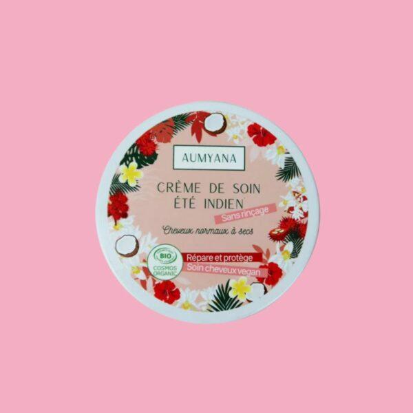 Box douceur de l hibiscus - creme cheveux secs aumyana fond rose